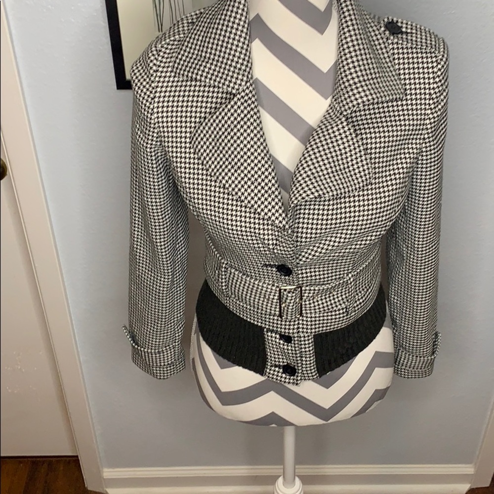 Guess Black/White Houndstooth Jacket